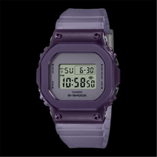 CASIO 卡西歐 G-SHOCK 經典方型 金屬錶殼 半透明錶帶 電子錶 - 紫(GM-S5600MF-6)[秀時堂]