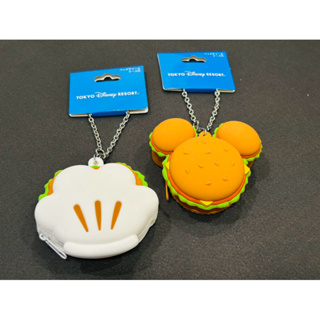 Disney 日本東京 迪士尼樂園 米奇造型 手套 漢堡 刈包 零錢包 吊飾 米妮 史迪奇 維尼 卡通tsum tsum