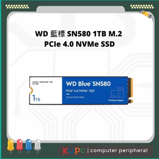 哭PC WD 藍標 SN580 1TB M.2 PCIe 4.0 NVMe SSD
