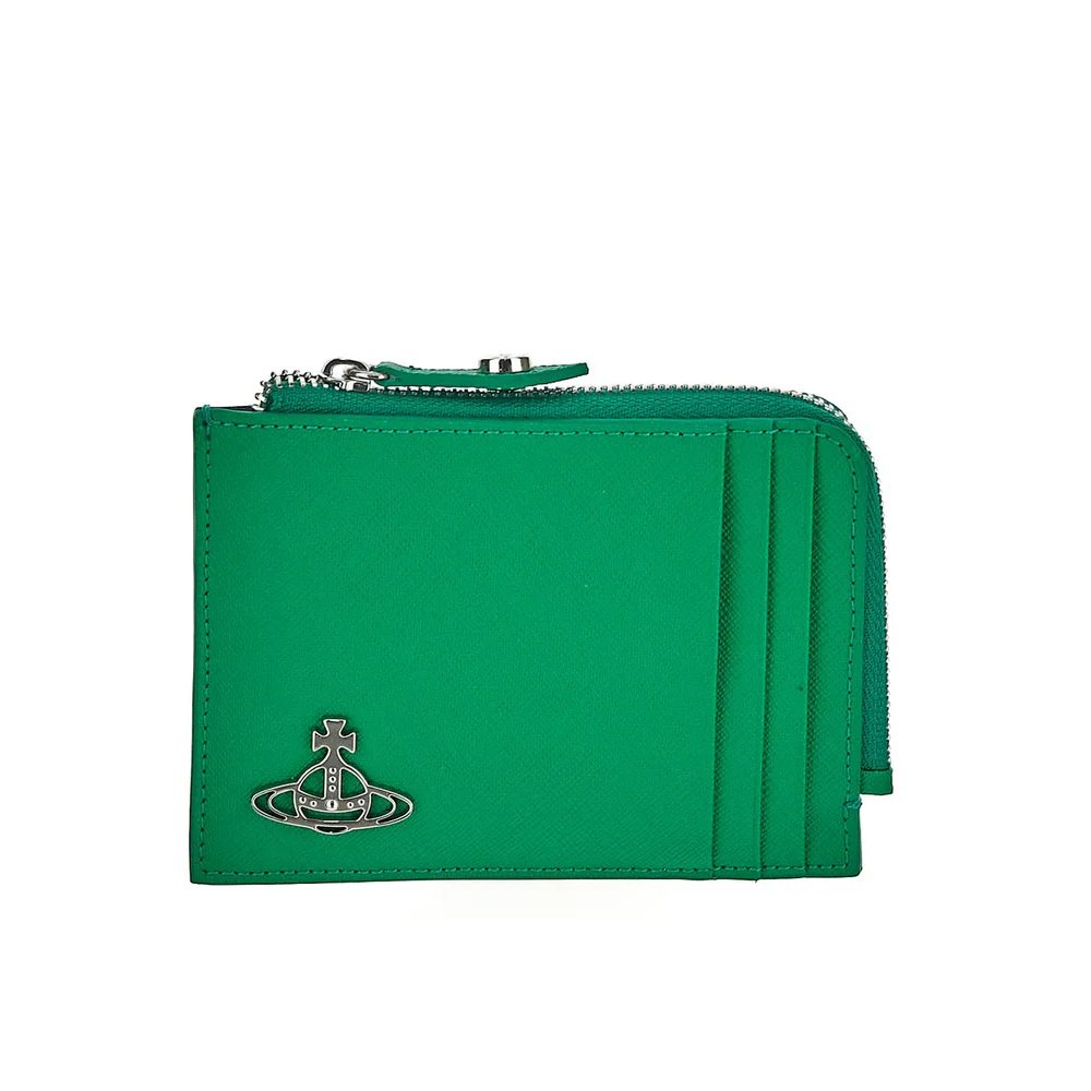 【鋇拉國際】Vivienne Westwood 防刮皮革卡包/卡夾/零錢包 綠色 歐洲代購 義大利正品代購
