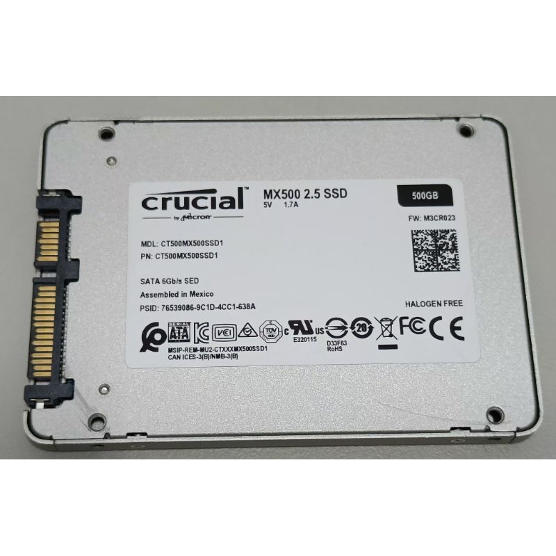 crucial MX500 SSD 500GB 2.5吋 SATA3