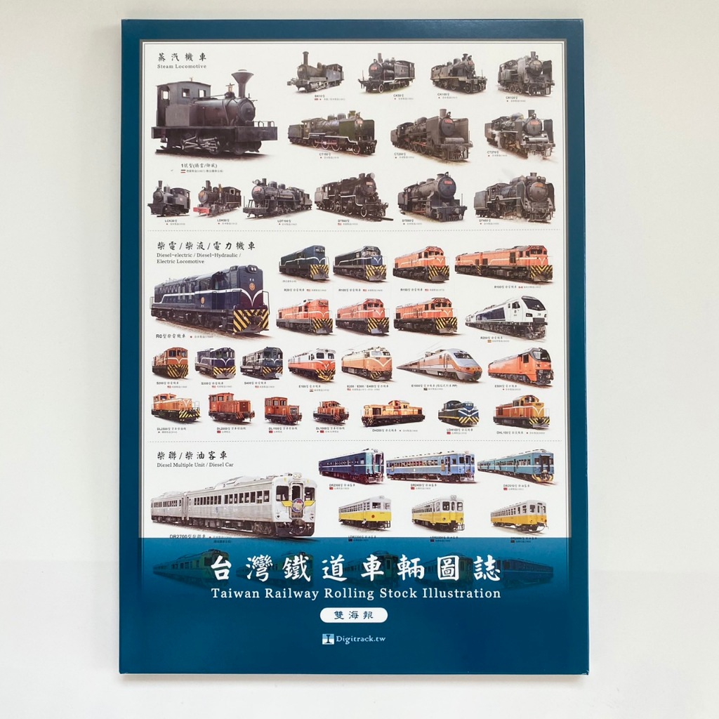 台灣鐵道車輛圖誌 全開雙海報 台鐵火車海報 超過120款火車 火車圖鑑 披索門視覺設計｜TR台灣鐵道
