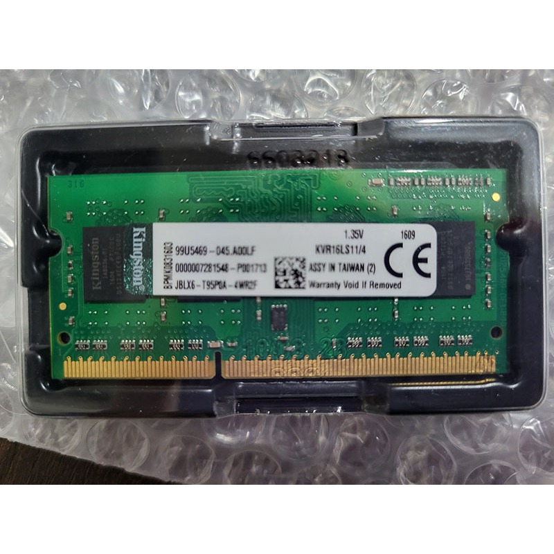 Kingston 金士頓 DDR3L 1600 4GB 筆電記憶體 (KVR16LS11/4)