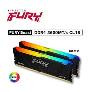 金士頓 FURY DDR4 3600 RGB 雙通道記憶體(2支裝) 8GB*2 16GB*2 32GB*2