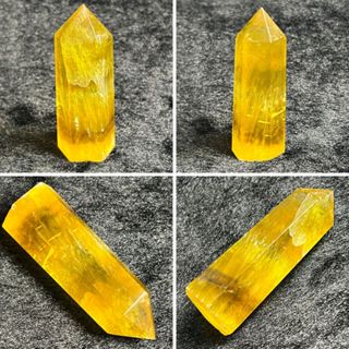 京晏館 ## 天然千層黃螢石柱 七彩冷翡翠螢石 六角柱擺件 閃光針狀紋路 批發價優惠直購價 多件優惠 臺灣現貨 ##