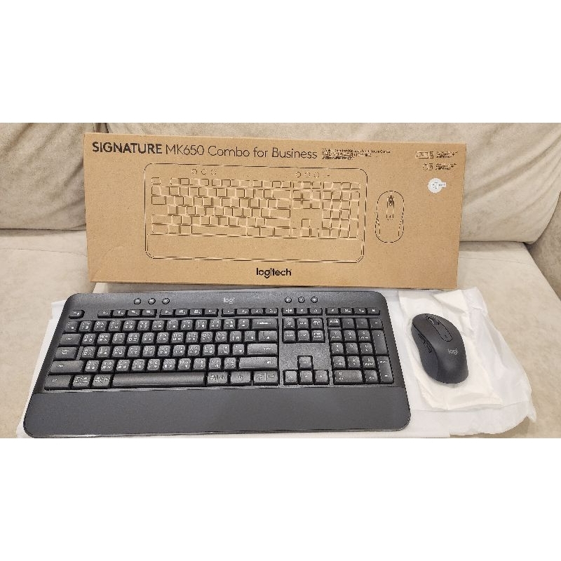 (拆封試用一次)羅技Logitech MK650 無線舒適鍵盤滑鼠組合 石墨黑