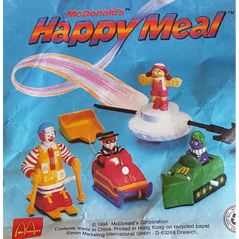 1994 麥當勞 兒童餐玩具 四小福 冬季運動 WINTER SPORTS 麥當勞玩具麥當勞叔叔奶昔大哥漢堡神偷大鳥姊姊