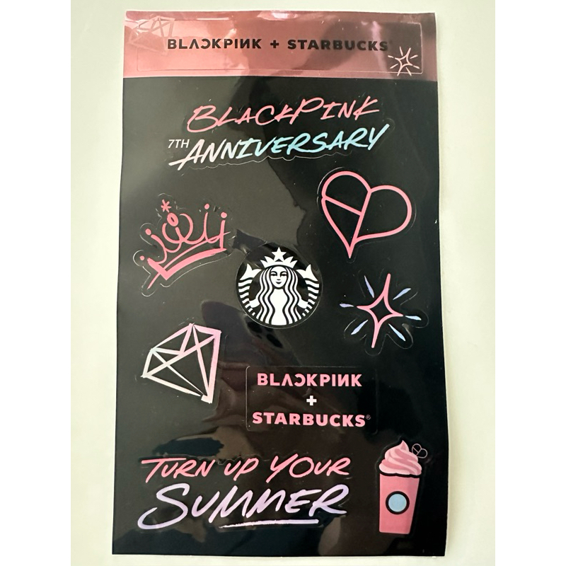 black pink x starbucks 貼紙 有購買可私訊贈送 無需下單