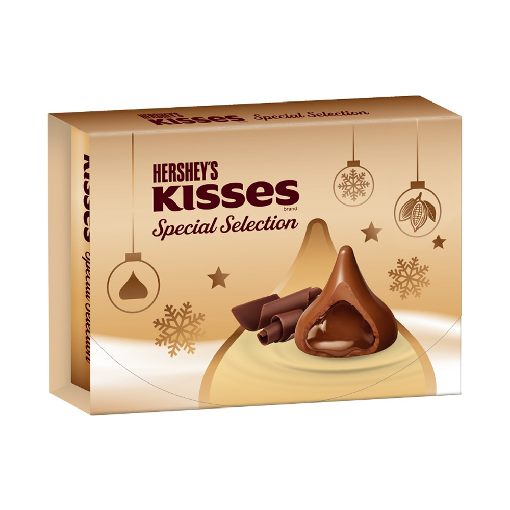 [即期良品]Kisses可可慕斯口味夾餡牛奶巧克力(盒裝)