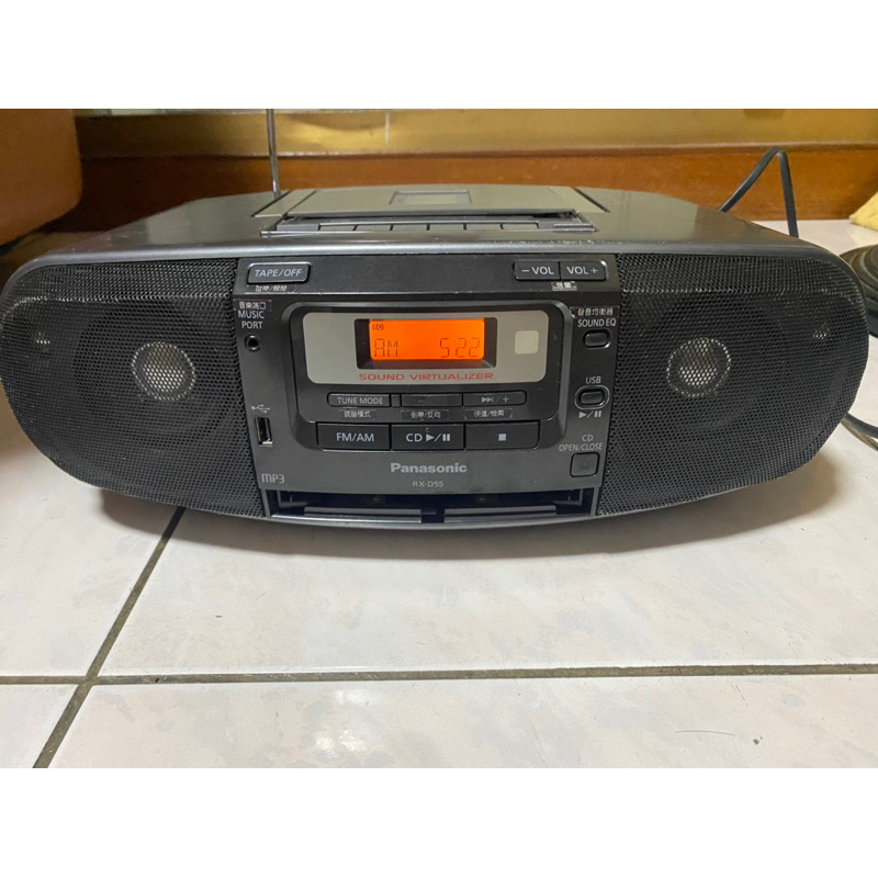 《二手》中古Panasonic國際牌手提USB/CD/mp3收錄音機RX-D55，收音機(蘆洲自取)