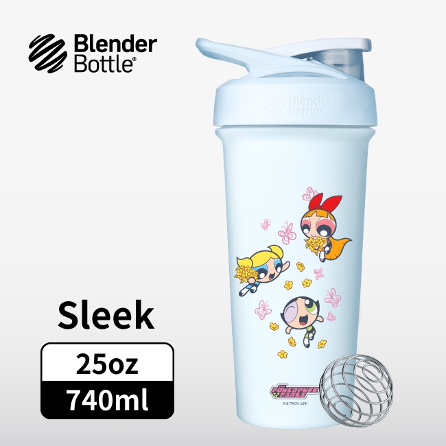 Blender Bottle Sleek按壓式不鏽鋼水壺/ 飛天小女警/ 花花世界/ 25oz/ 740ml eslite誠品