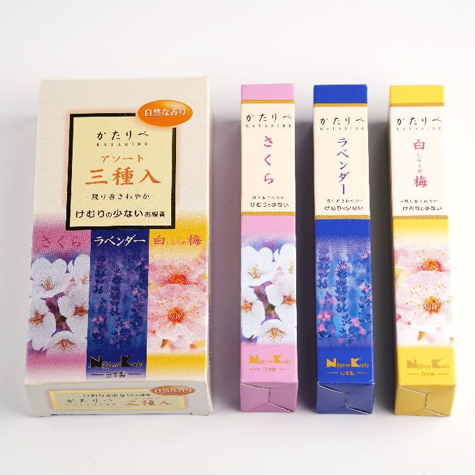 【日本香堂】自然香系列 人氣線香  日本製 現貨 櫻花 薰衣草 白梅 三種香氣