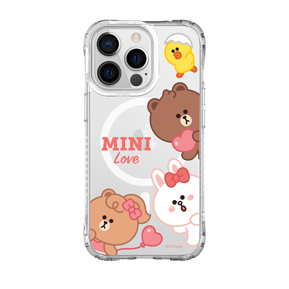 【TOYSELECT】LINE FRIENDS MINI-轉圈圈抗黃防摔MagSafe iPhone手機殼