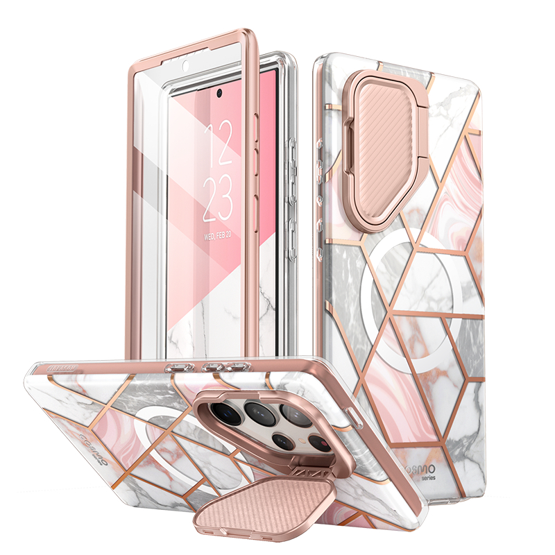 i-Blason Galaxy S24 Ultra Cosmo-極致防摔保護殼(大理石: 含螢幕防護膜)