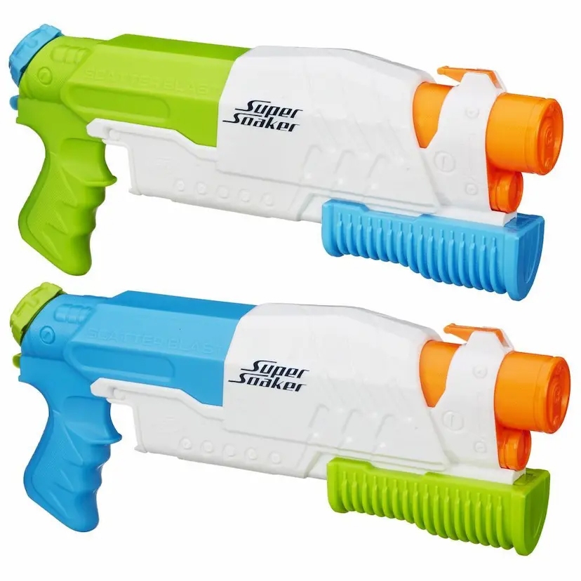 【W先生】孩之寶 NERF 超威水槍系列 五重火力2入組 加壓式水槍 玩具水槍 戲水玩具 泳池 洗澡玩具 HB1218