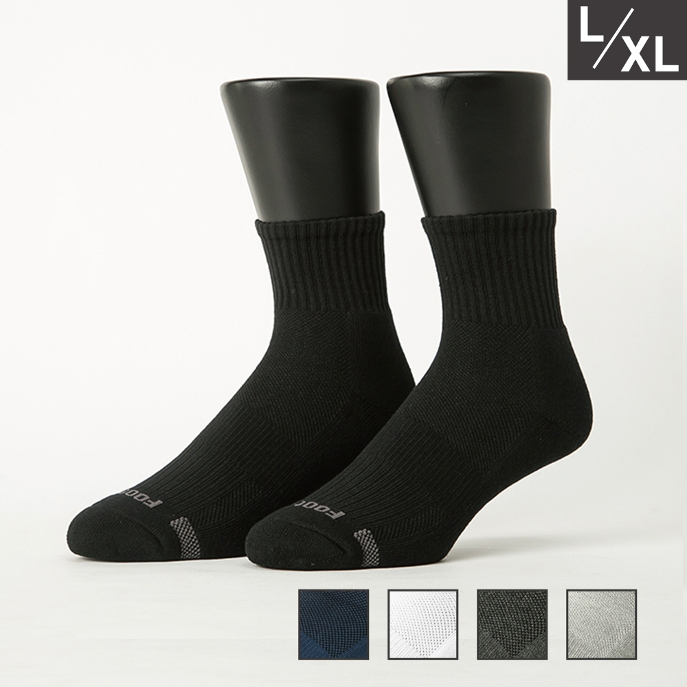 FOOTER 單色運動逆氣流氣墊襪除臭襪 運動襪 氣墊襪 (男-T11)