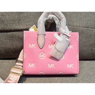 MICHAEL KORS MK logo壓紋 粉色 小肩背包/手提包