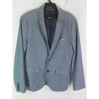 【NET】男著 淺灰藍色 合身西裝外套 SIZE:48號 二手品 9成新