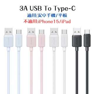 低價 3A大電流 USB Type-C充電線 多彩可選 斜紋質感設計 適用三星 小米 OPPO 安卓手機/安卓平板