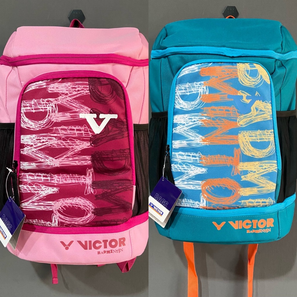 【英明羽球】VICTOR 勝利 羽球背包 羽毛球 羽球 兒童背包 獨立鞋袋 獨立拍袋 BR008JR 系列 (藍/粉)