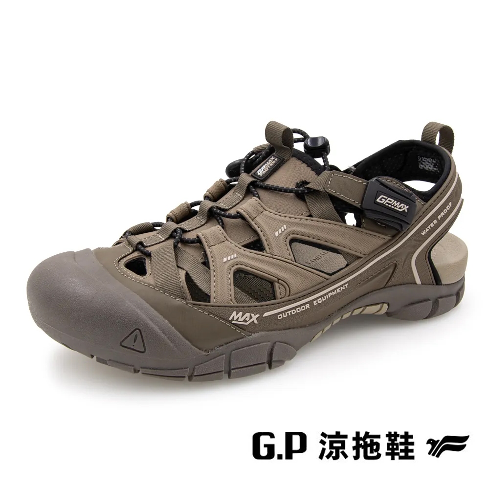 G.P(男)MAX戶外越野護趾涼鞋 男鞋-咖啡色