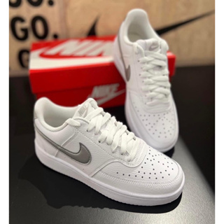 NIKE COURT VISION 白色銀勾 小白鞋 女款 休閒鞋 CD5434-111