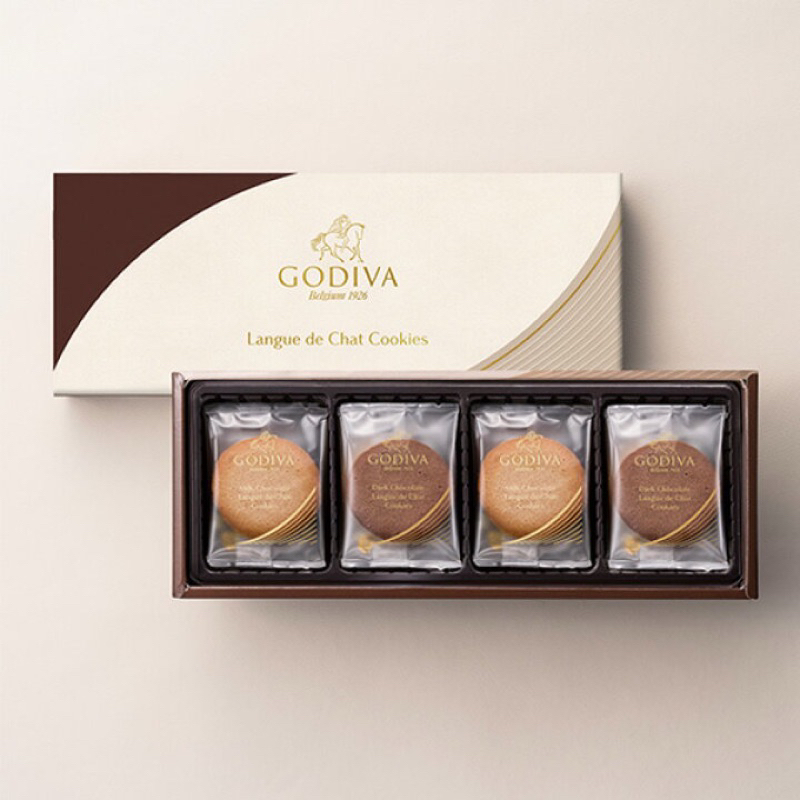 日本GODIVA牛奶、黑巧克力餅乾8、18、30入禮盒