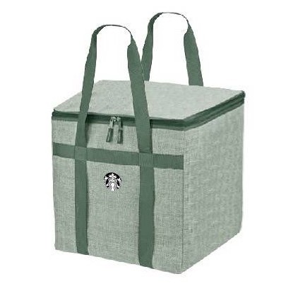 星巴克Starbucks 帆布材質 摺疊收納保冷袋