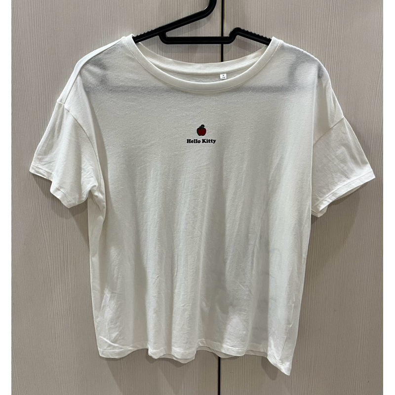 [二手]日本品牌 UNIQLO x HELLO KITTY 聯名上衣 (白色) M  size