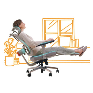 NEWTRAL MagicH Pro自動追蹤人體工學椅 人體工學椅 電腦椅 電競椅 辦公椅 頭枕電腦椅 耍廢椅(質感灰)