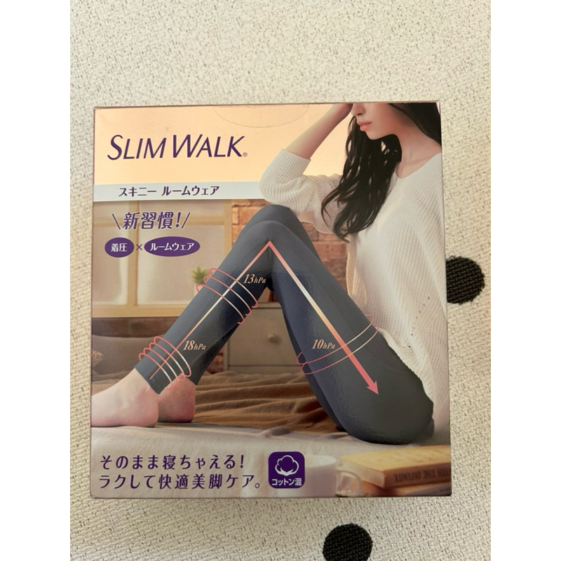 【全新】日本SLIMWALK美腿壓力褲 壓力褲 居家型 灰色L