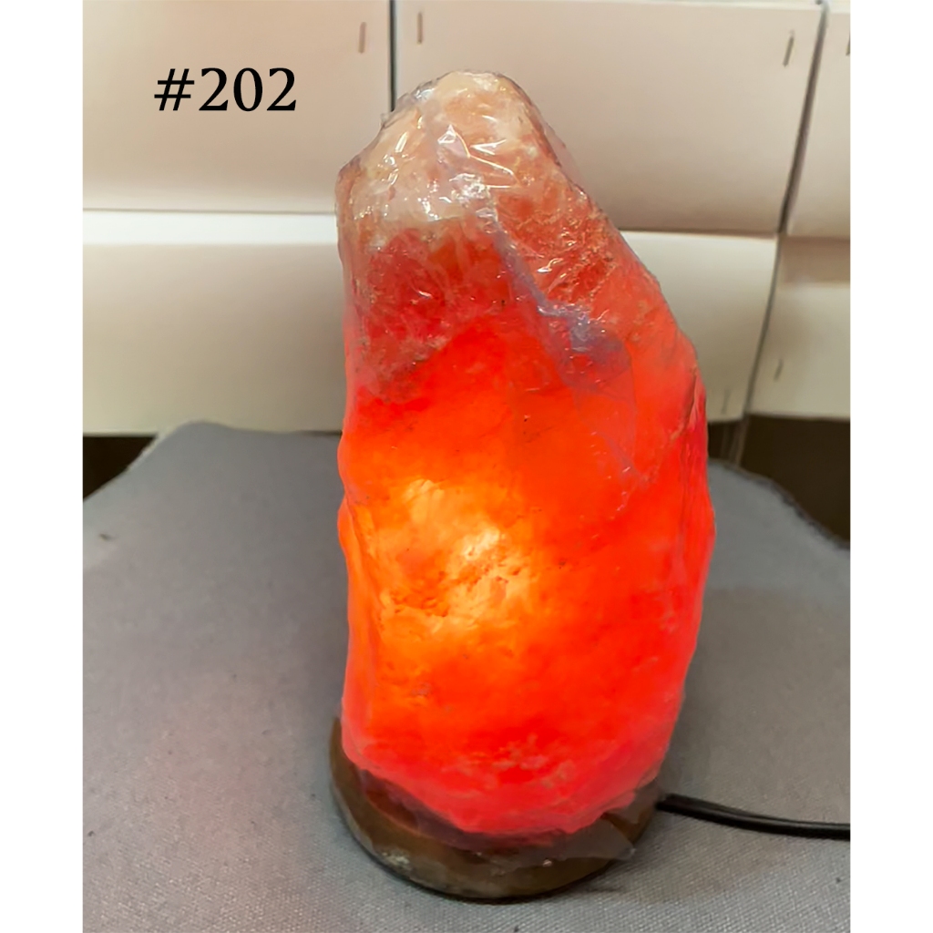 【喜馬拉雅玫瑰鹽燈】鹽晶燈出清大特價 #202 巴基斯坦 鹽燈 自然形1.8公斤 展示品 玫瑰岩鹽 就是照片影片這一顆