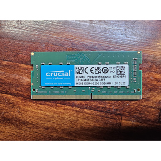 Micron 美光 筆電記憶體 16GB Crucial DDR4-3200 16G RAM 筆記型電腦 NB
