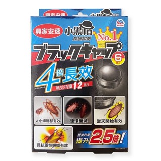 【興家安速】蟑螂餌劑(小黑帽s)6入/盒(HEC)