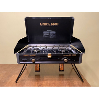 台灣現貨 UNIFLAME US-1900 黑金限定版 雙口爐 瓦斯爐 卡式爐 露營 野炊