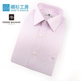 皮爾帕門pb粉紫紅條喜氣、合身長袖襯衫67159-03-襯衫工房