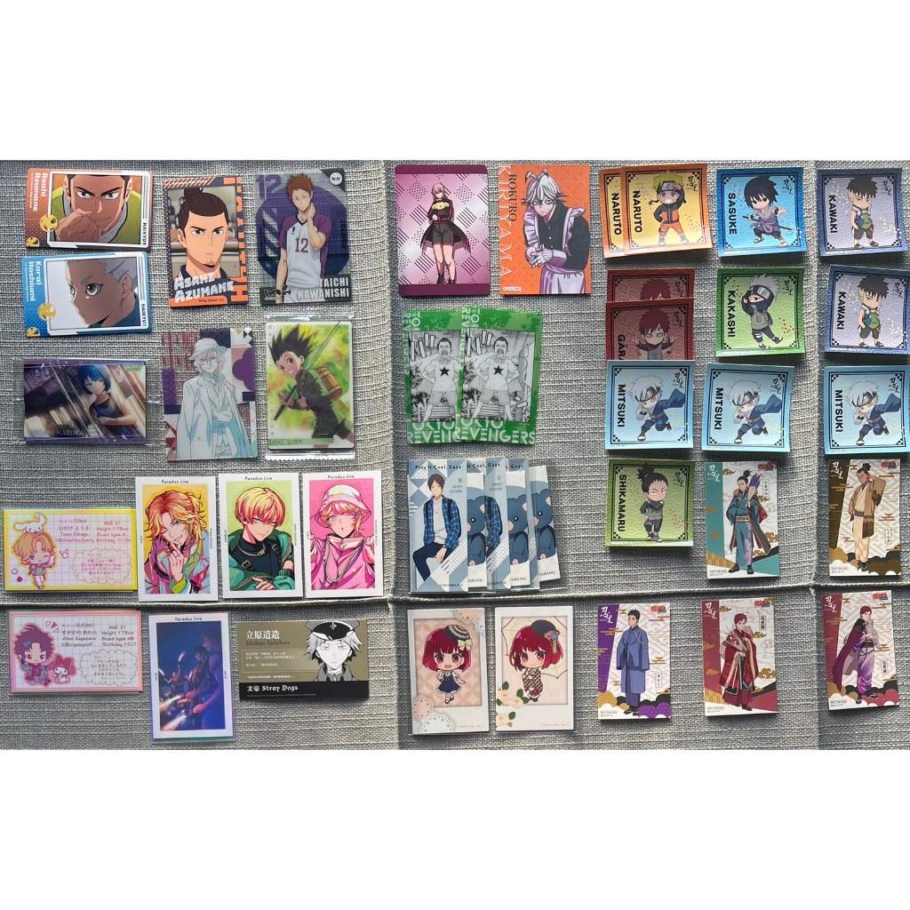 ❗綁物/單售區 現貨 綜合動漫小卡 排球少年 日向影山 研磨 世界計畫 文豪 獵人 桃源暗鬼 東京復仇者 火影忍者 我推