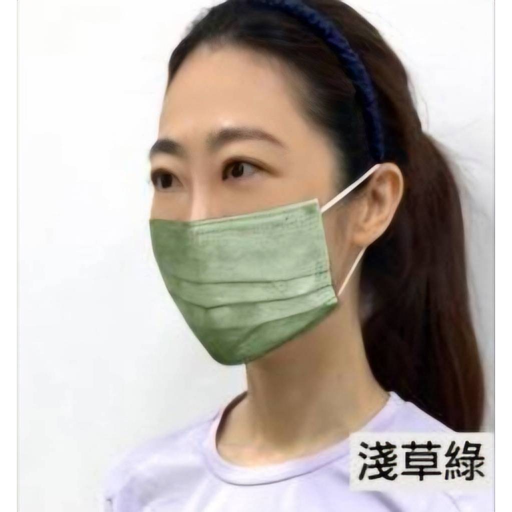 🤘台灣製 舒膚康 淺草綠 大人醫用平面口罩50入