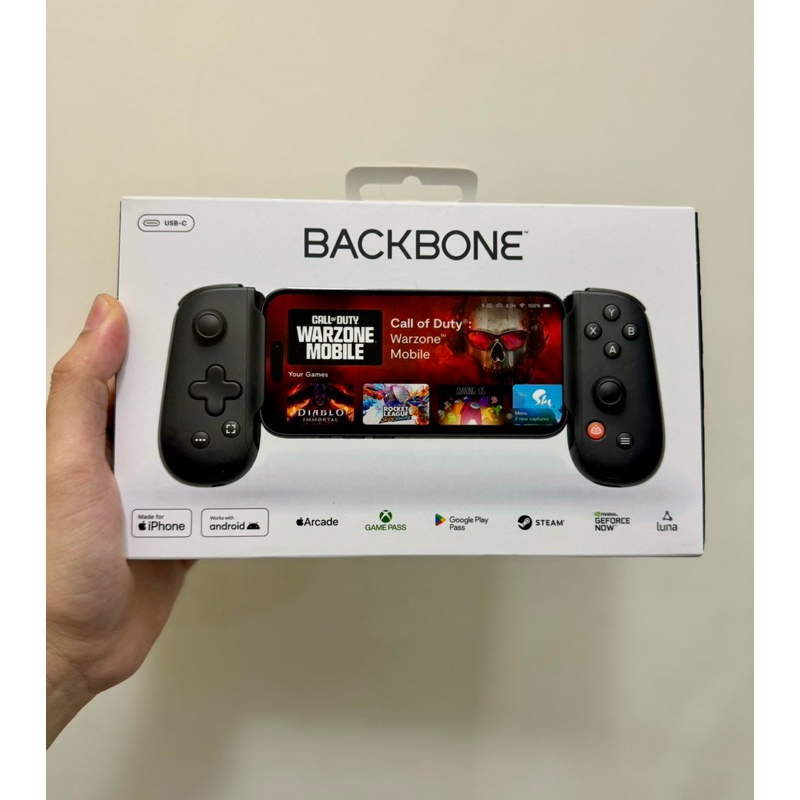🉐全新Backbone One 電玩遊戲/手遊 擴充手把 USB-C Android/iPhone 適用-夜幕黑 V2
