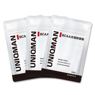 UNIQMAN BCAA支鏈胺基酸素食膠囊(30粒/袋)【耐力延長】