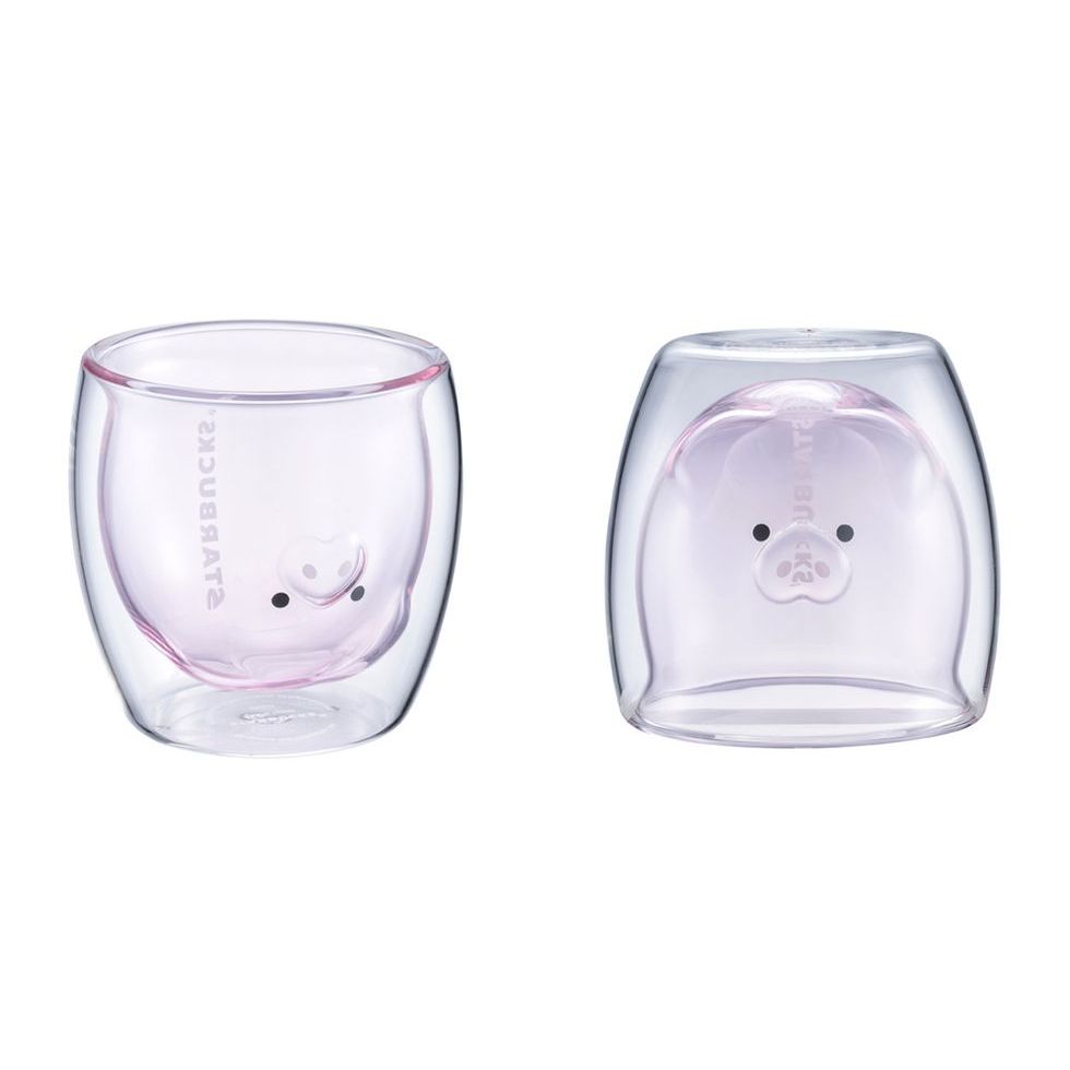 (全新限貨)  星巴克 小豬造型雙層玻璃杯 雙層玻璃杯 starbusks 豬年 絕版商品