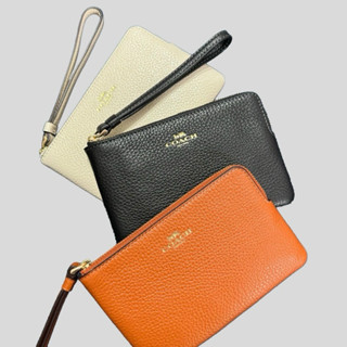 美國🇺🇸Coach Corner Zip Wristlet 小手拿 單拉鍊經典手拿包 零錢包 卡夾 送禮禮物情人節禮物