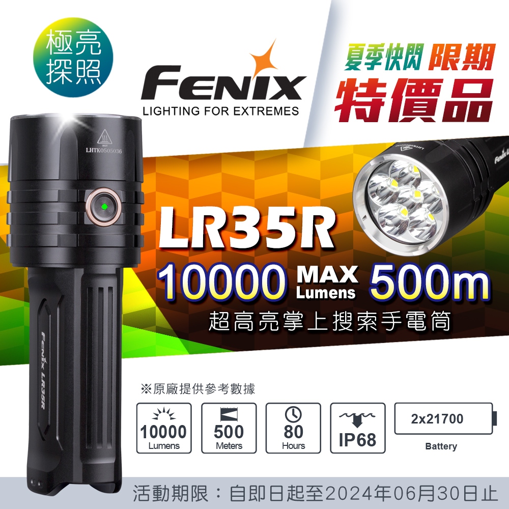 FENIX  LR35R 超高亮掌上搜索手電筒【詮國】