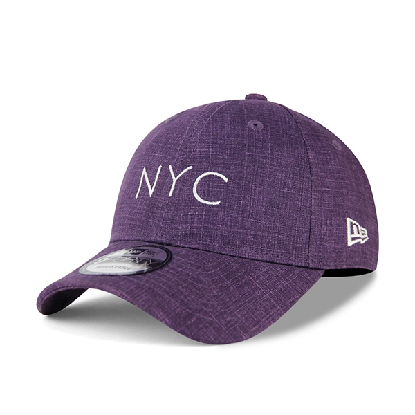 【NEW ERA】NYC 紐約 輕化布料 亞麻紫 老帽 鴨舌帽 9FORTY 軟版 質感【ANGEL NEW ERA】