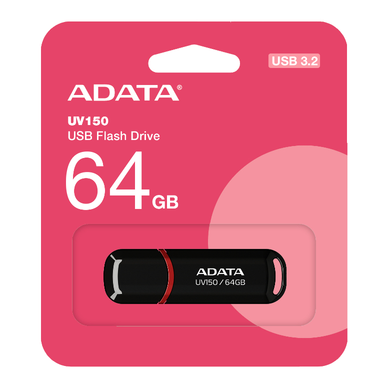 全新附發票！ADATA 威剛 64G 64GB 隨身碟 UV150 黑色 公司貨 蓋子隨身碟