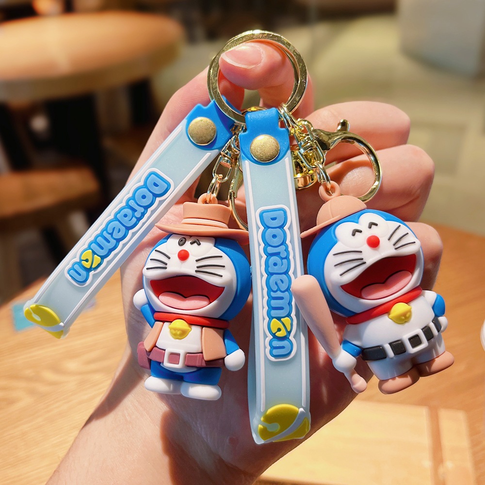 【ANNI】現貨台灣出貨哆啦A夢機器貓鑰匙圈裝飾包包禮物公仔吊飾多啦A夢