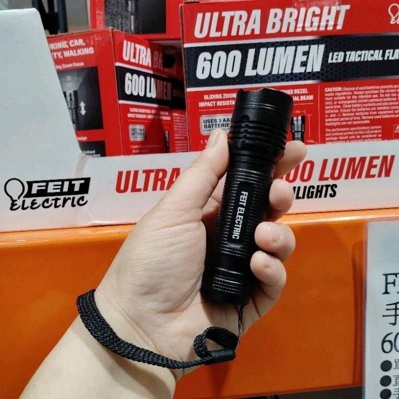 好市多 Feit LED 小 手電筒 單隻分售(3*11.4 cm) 防水性 耐衝擊 救難 登山 露營 #2323085