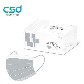 CSD中衛 醫療彩色口罩 - 麥飯石灰 (成人50入/封膜盒裝) 雙鋼印