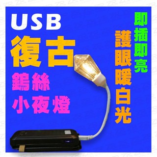《不一樣》臺灣現貨 附發票 全新款 鎢絲小夜燈 圓燈泡 水晶燈 暖白光 USB 即插即亮 彎曲 便攜 暖光 柔和 夜燈