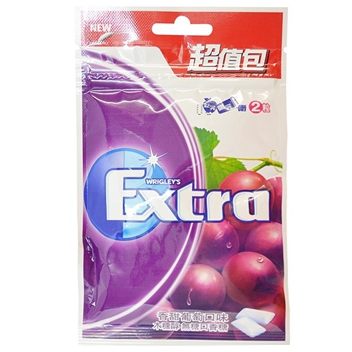 Extra無糖口香糖-香甜葡萄口味62g